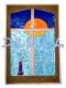 Fenster mit Mosaik - Hans-Dieter DIVAL - Schwarz -  auf  - Sonstiges-Sonne - 