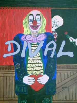 Der verliebte Clown - Hans-Dieter DIVAL - Schwarz - Array auf Array - Array - 