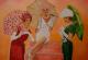 3 ladies in Pink -  Hans Zwicker - Ãl-Acryl auf Leinwand - Sonstiges - 