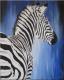 Zebra II - Sabrina Seck - Ãl auf Leinwand - Wildtiere - Naturalismus-Realismus