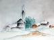 Dorf im Schnee (2007) - Isabel BÃ¤r - Aquarell auf Papier - Sonstiges-Schnee - 