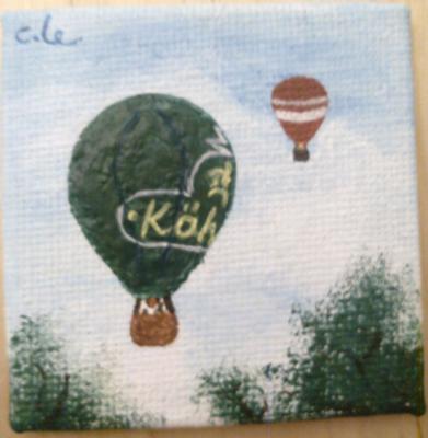 -ein kleines kunstwerk-heißluftballons - c. lemke -  auf  - Array - 