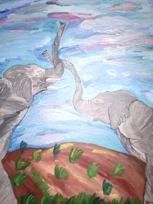 Elefanten - Die Unzertrennlichen in Liebe ... - Yvonne Schmied - Array auf Array - Array - Array