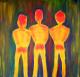 Drei Jungs - nuno cardoso - Acryl auf Leinwand - Abstrakt-Menschen-SchwÃ¤che-Sehnsucht - Abstrakt
