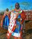 Masai - Simone Wilhelms - Ãl auf Leinwand - Portrait - GegenstÃ¤ndlich