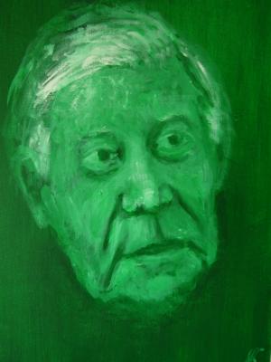 Helmut Schmidt - Portraitstudie in Grün - Ulrich Bäumer - Array auf Array - Array - Array