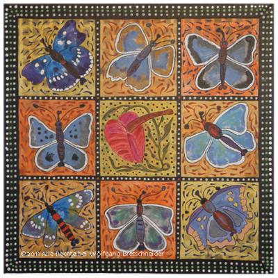 Butterflies on Yellow (Schmetterlinge auf Gelb) 01 - Wolfgang Bretschneider - Array auf Array - Array - Array