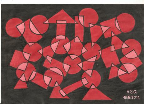 Geometrie rot - Annegret Sigrid Gick - Array auf Array - Array - Array