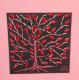 Shiny Leaves in Red - Annegret Sigrid Gick - Mischtechnik-Sonstiges auf Leinwand - Abstrakt-BÃ¤ume - Abstrakt