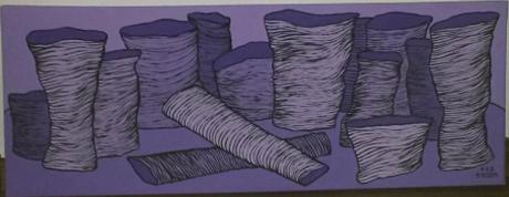 Purple Rocks - Annegret Sigrid Gick - Array auf Array - Array - Array