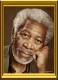 Morgan Freeman - LaFemme Jackson - Ãl auf Leinwand - Gesichter-MÃ¤nner - Fotorealismus-Realismus