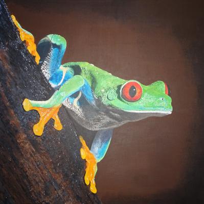 Le frog - dunjate Kunst in Acryl - Array auf Array - Array - Array