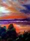 Landschaft Am See - Anett Johanna Schaaf - Acryl auf Leinwand - Landschaft-See-Sonnenuntergang - Impressionismus